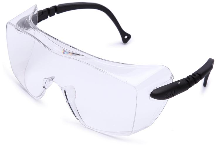 3m防护眼镜,可于大多数处方眼镜配套使用,镜腿可调整(详细参数见商品